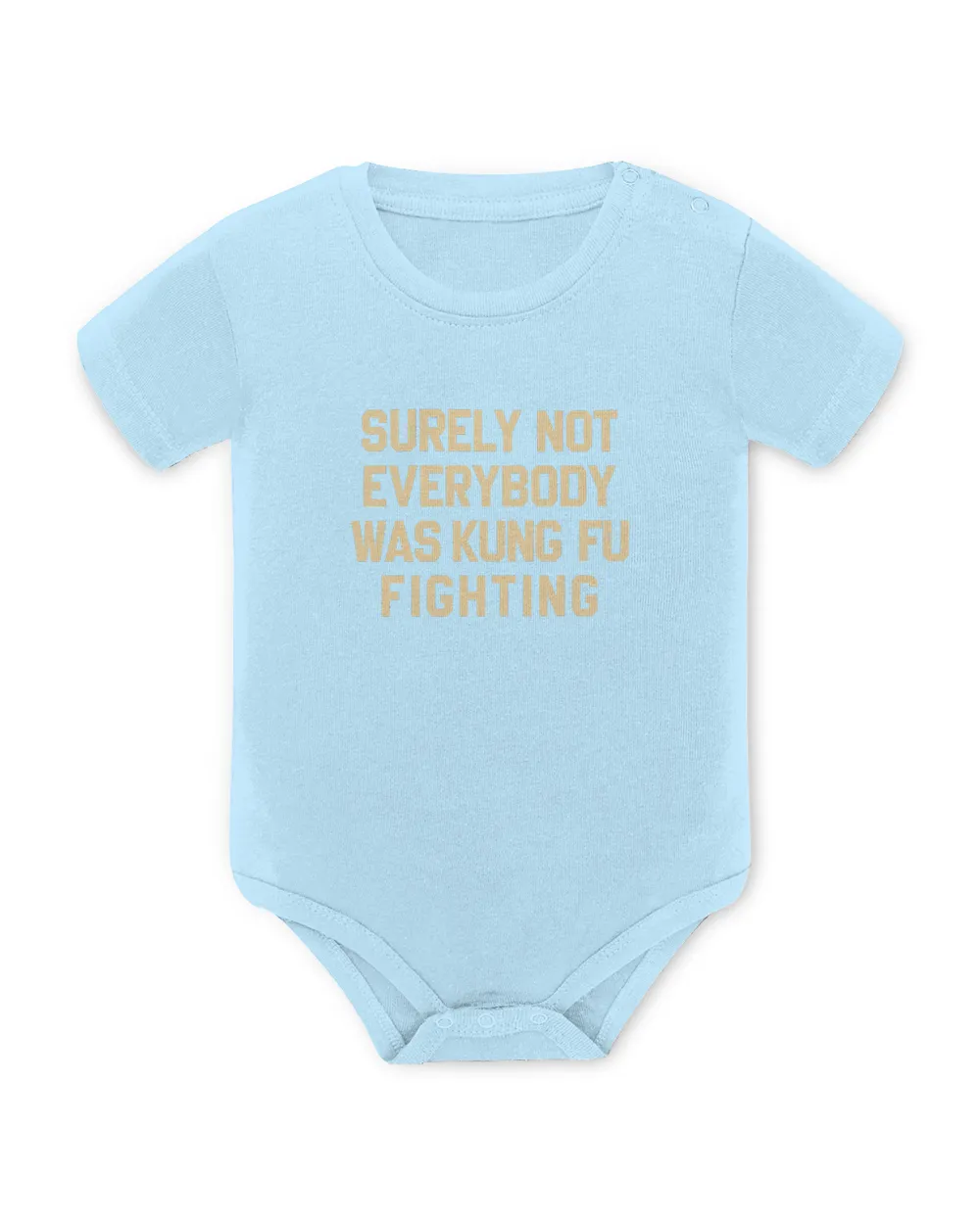 Surely Not Everybody Was Kung Fu Fighting Long Sleeve T Shirt Baby Bodysuit - EU light-blue 3m