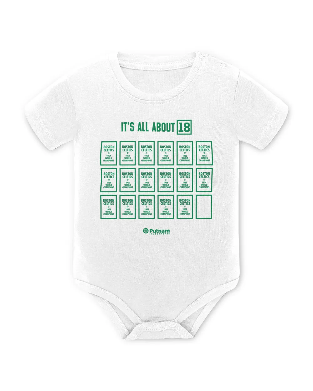 It's All About 18 Boston T Shirt Baby Bodysuit - EU white 3m