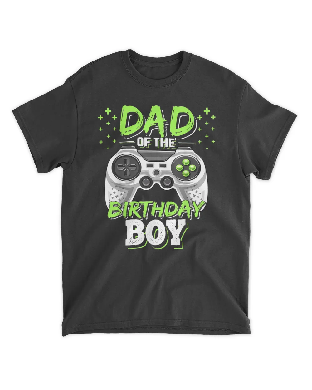 Mens Dad of the Birthday Boy Matching Video Gamer Birthday Party T-Shirt Unisex Standard T-Shirt black s