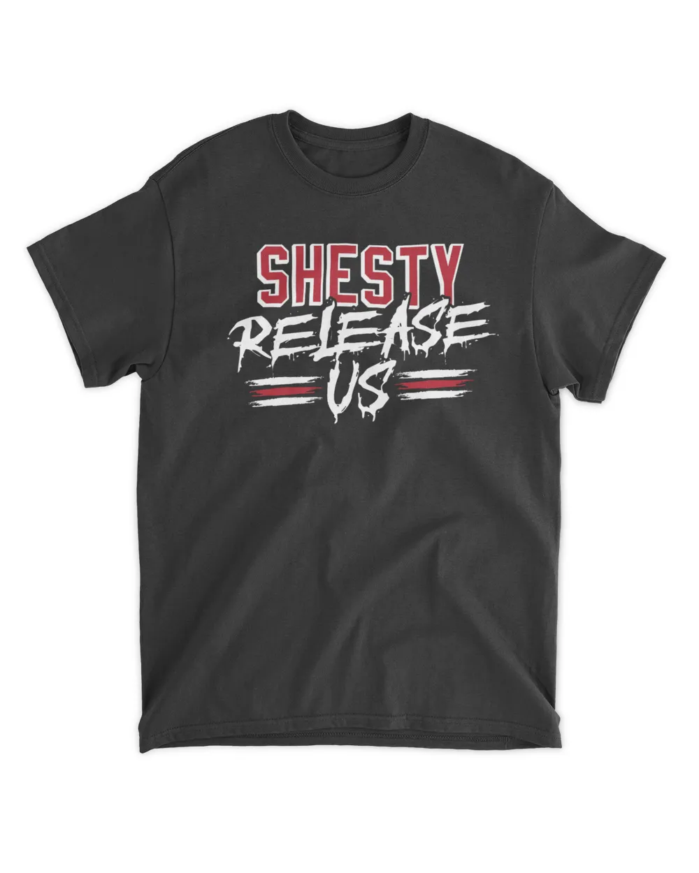 We Bleed Blue Shesty Release Us T Shirt Unisex Standard T-Shirt black s