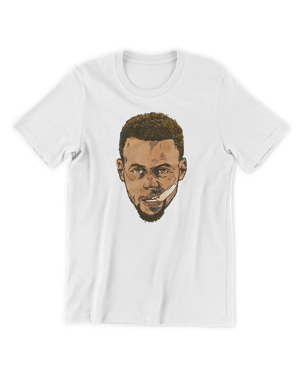 Steph Curry Golden State Warriors Basketball T Shirt 500 Level Men's Premium Tshirt white s