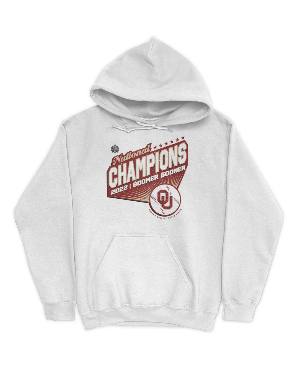Oklahoma Sooners 2022 Champions Hoodie Unisex Hoodie white s