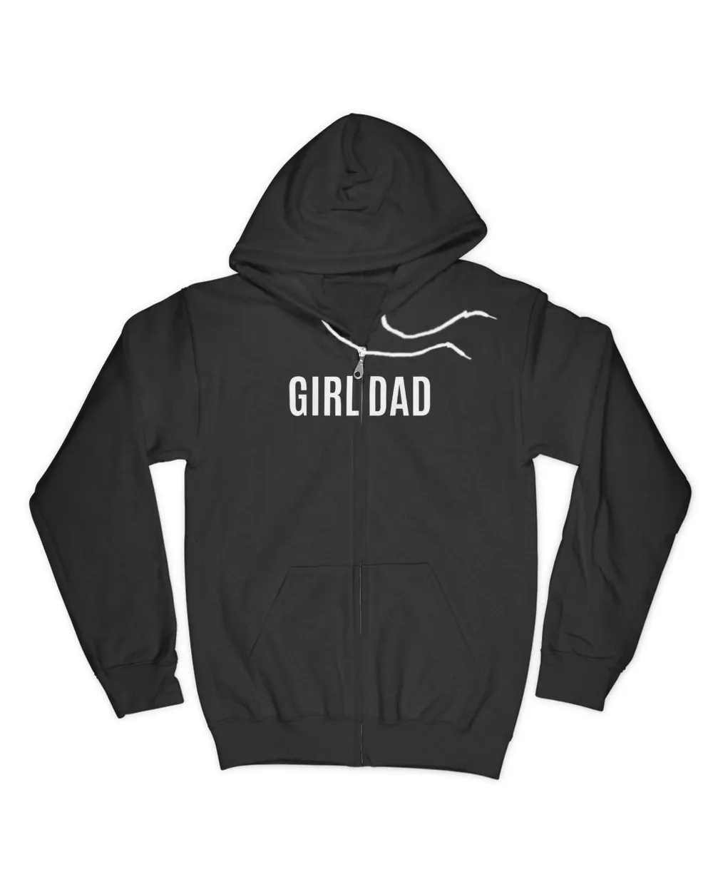 Hashtag Girl Dad Shirt Fathers Day Gift from Wife Daughter T-Shirt Men's Zip Hoodie black s