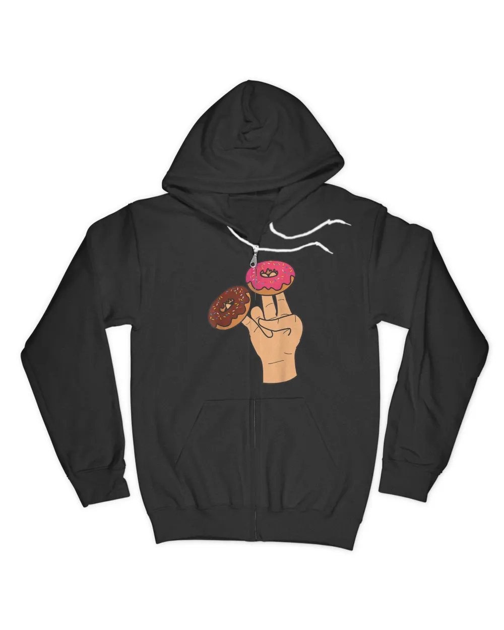Two In The Pink One In The Stink Funny Shocker Gift T-Shirt Men's Zip Hoodie black s