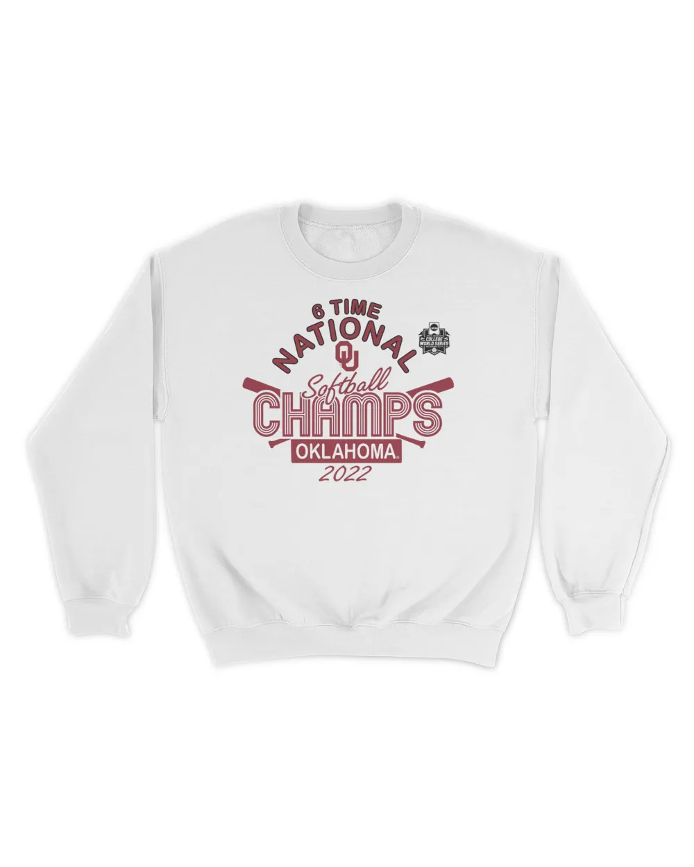 Oklahoma Sooners NCAA Softball Women's College World Series Champions Shirt Unisex Sweatshirt white s