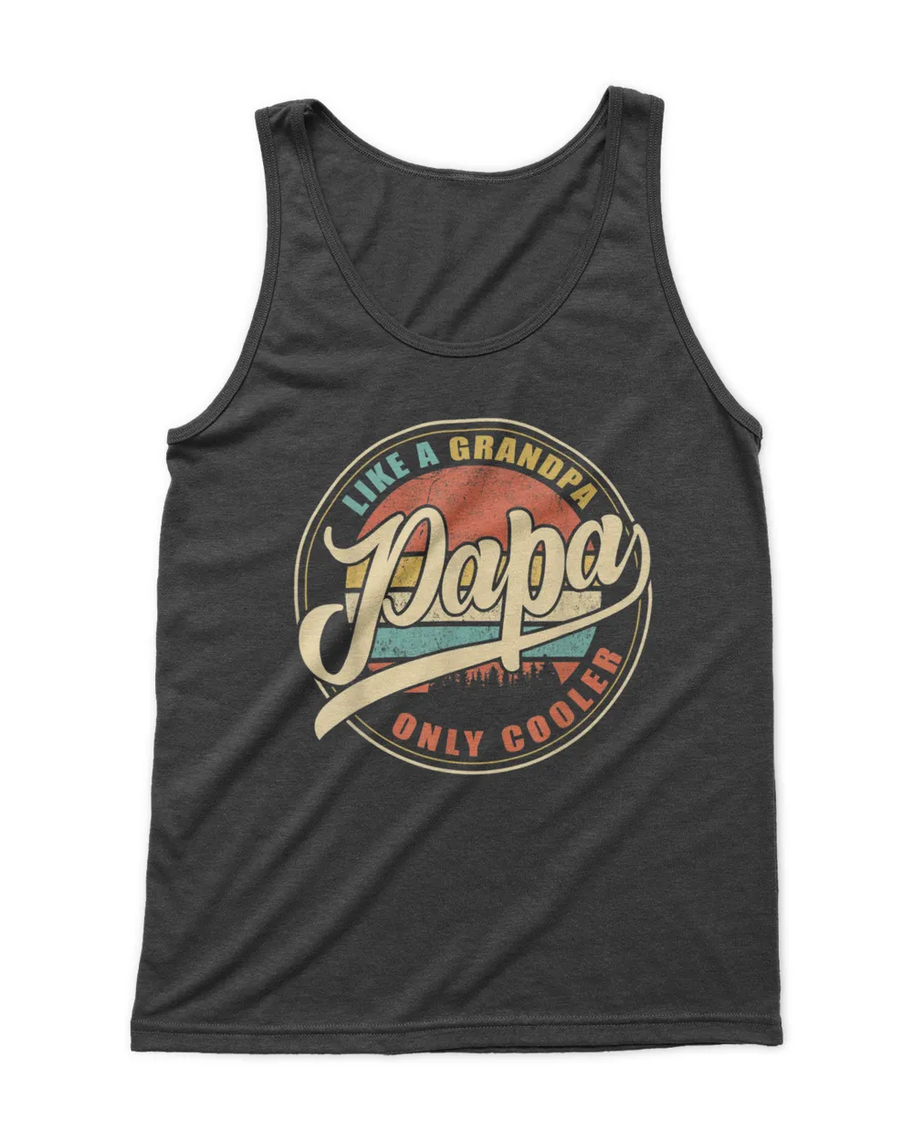 Mens Vintage Retro Papa gifts Grandpa gifts Papa like a Grandpa T-Shirt Men's Tank Top black s