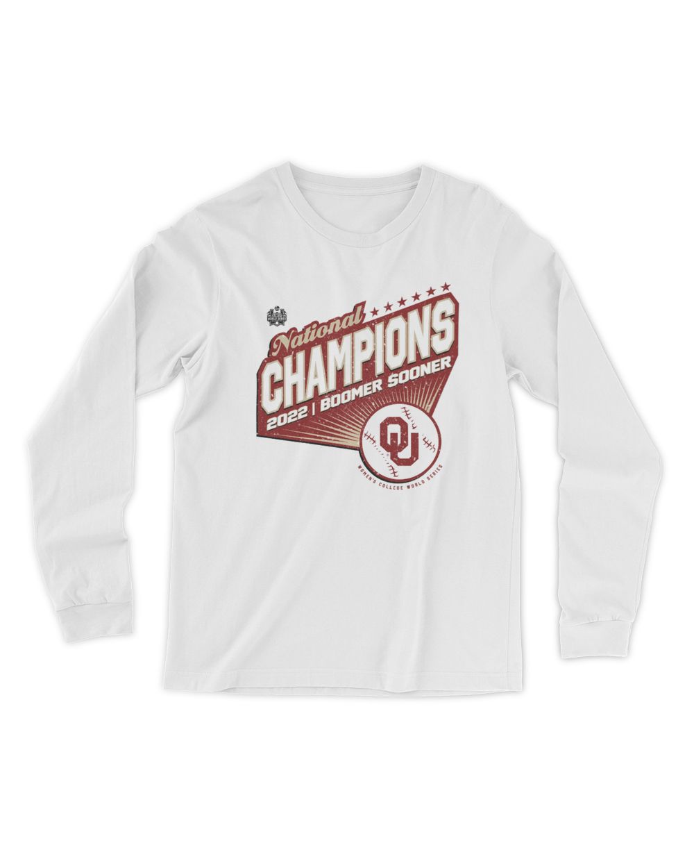 Oklahoma Sooners 2022 NCAA Softball World Series Champions Huddle Shirt Men's Long Sleeved T-Shirt white s