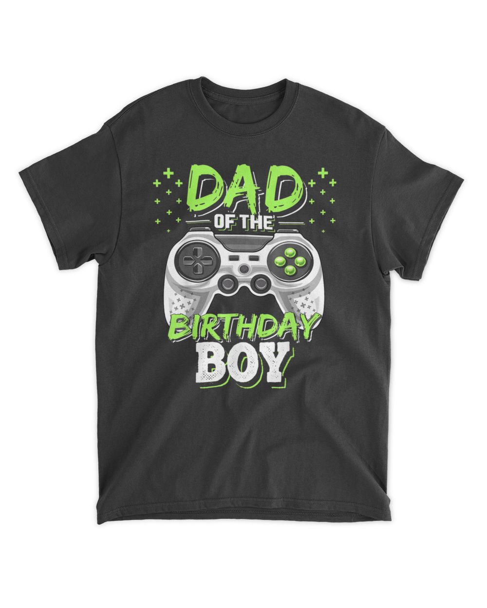 Mens Dad of the Birthday Boy Matching Video Gamer Birthday Party T-Shirt Unisex Standard T-Shirt black s