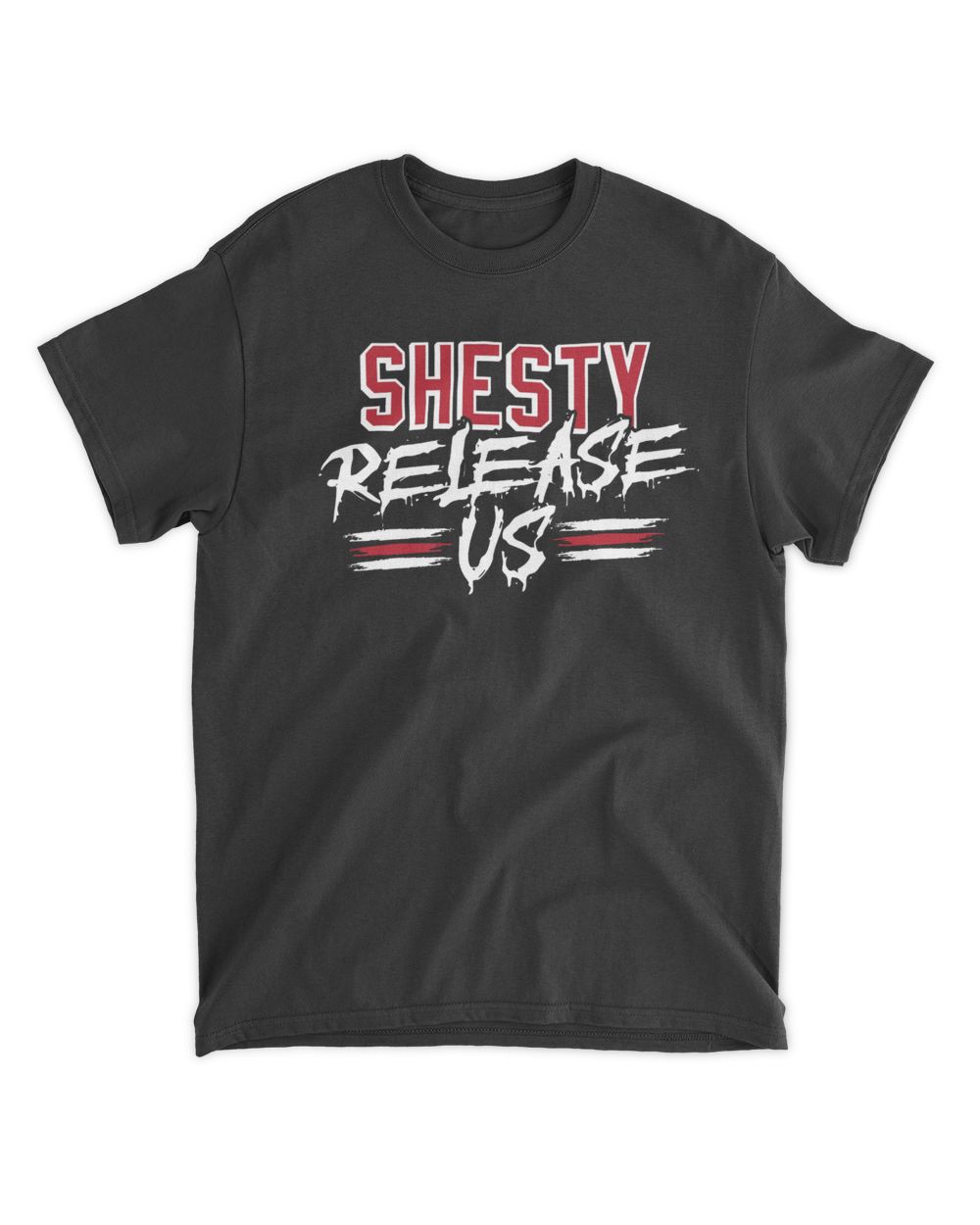 We Bleed Blue Shesty Release Us T Shirt Unisex Standard T-Shirt black s