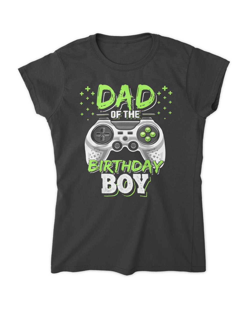 Mens Dad of the Birthday Boy Matching Video Gamer Birthday Party T-Shirt Women's Soft Style Fitted T-Shirt black s