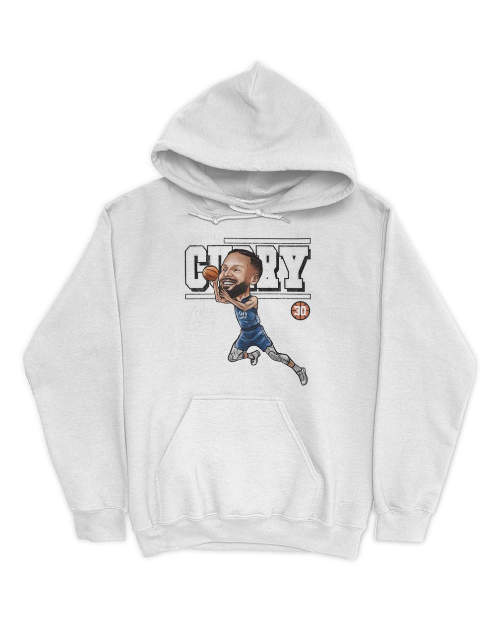 Steph Curry Cartoon WHT Shirt Unisex Hoodie white s