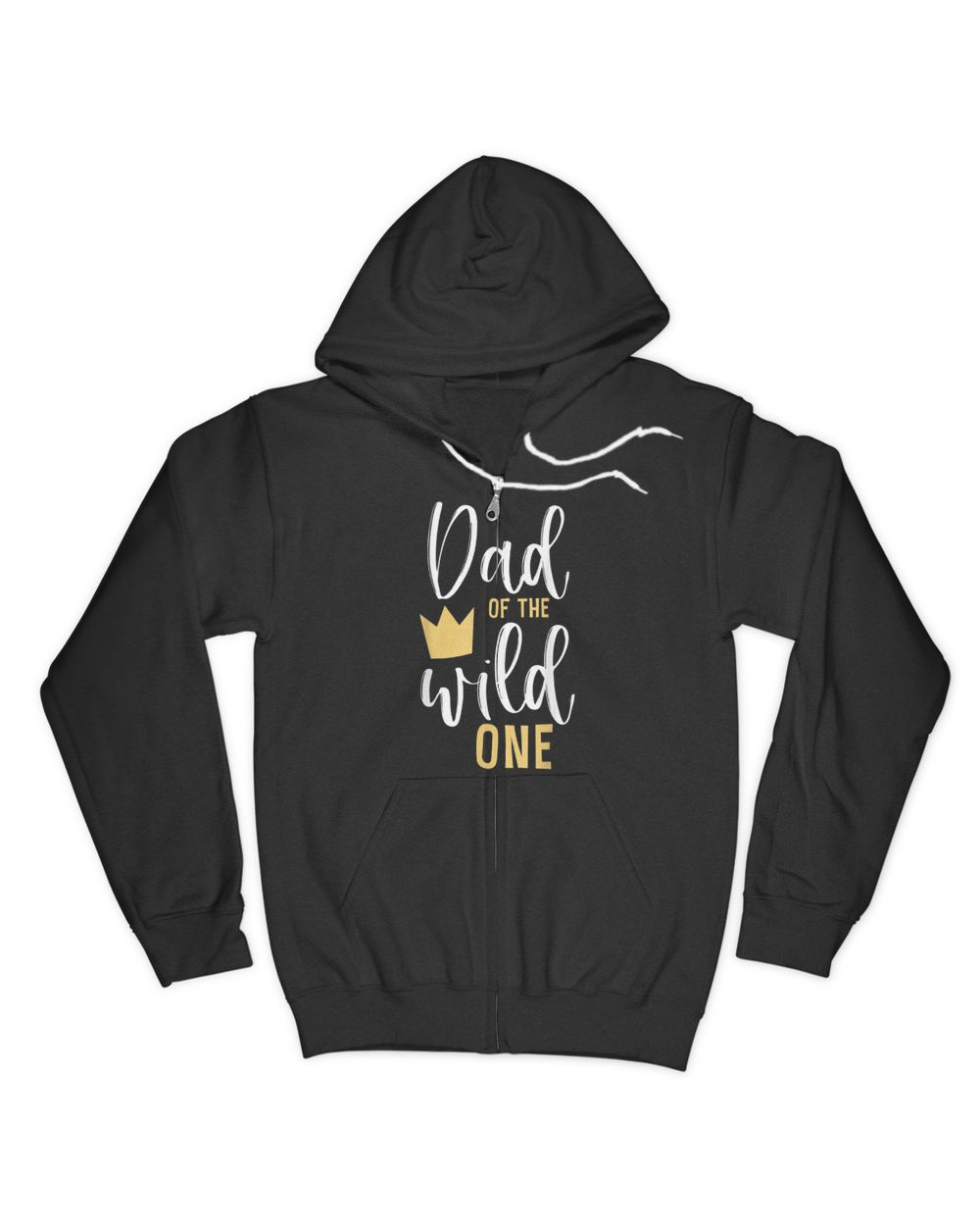 Dad of the Wild One Shirt 1st Birthday First Thing Daddy Tee Men's Zip Hoodie black s