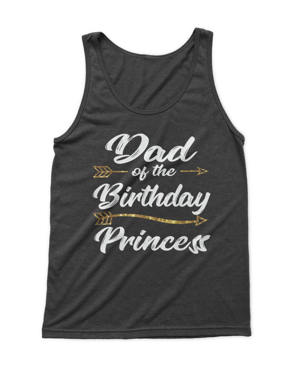 Mens Dad of the Birthday Princess Girl Tee for Father Daddy Papa T-Shirt Men's Tank Top black s