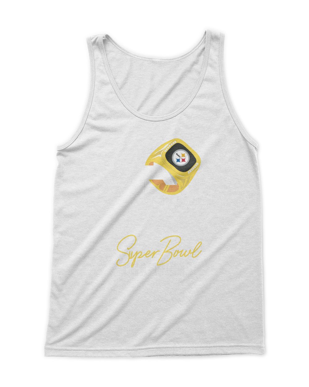 Pittsburgh Steelers New Era Local Count the Rings Hoodie Men's Tank Top white s