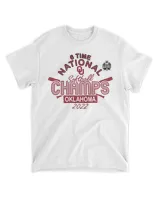 Oklahoma Sooners Blue 84 6-Time NCAA Softball Women's College World Series Champions T Shirt Unisex Standard T-Shirt white s