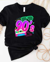 1990's 90s Retro I Heart The Nineties T-Shirt Unisex Standard T-Shirt black s