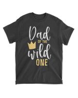 Dad of the Wild One Shirt 1st Birthday First Thing Daddy Tee Unisex Standard T-Shirt black s